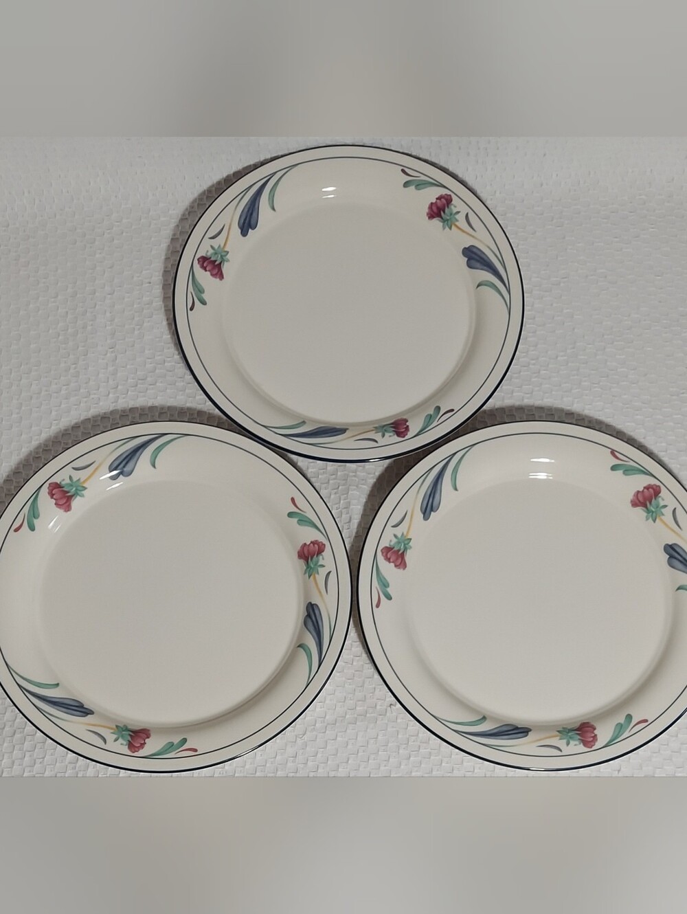 Lenox Salad Plates Poppies On Blue
